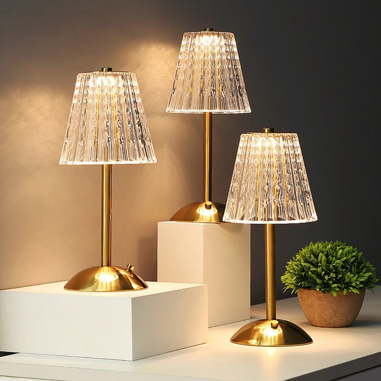 Sharp Table Lamps Sophistication Bar Touch Glass Table Lamp